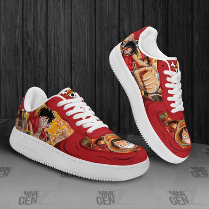 One Piece Lufffy Air Sneakers Custom Anime Shoes