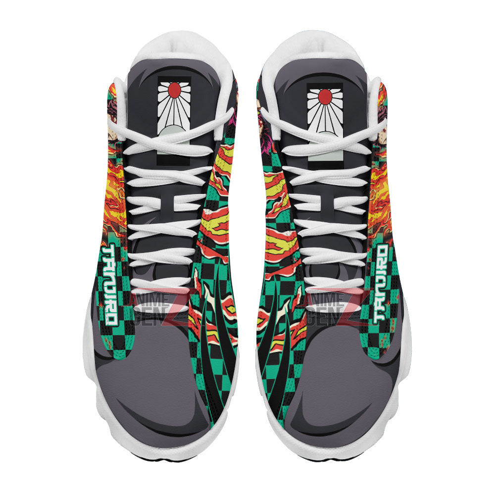 Demon Slayer JD13 Sneakers Kamando Tanjiro Sun Breathing Custom Anime Shoes