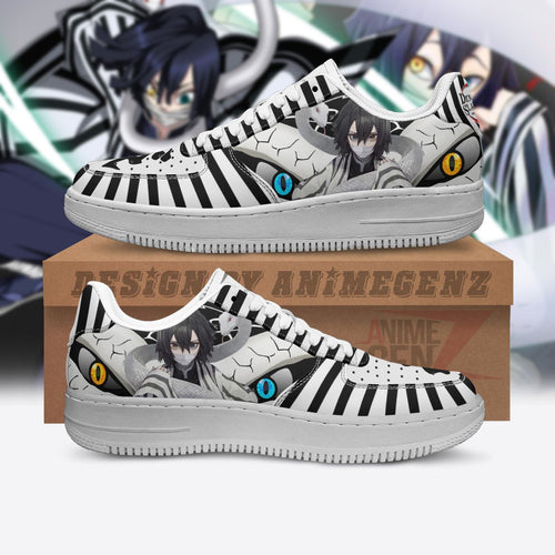 Demon Slayer Obanai Iguro Air Sneakers Custom Anime Shoes