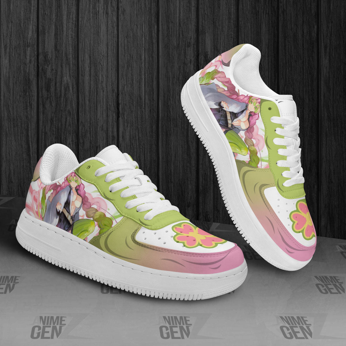 Mitsuri Kanroji Air Sneakers Demon Slayer Custom Anime Shoes
