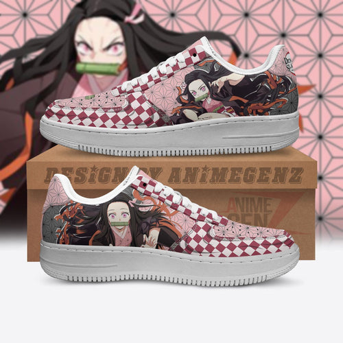 Demon Slayer Nezuko symbol Air Sneakers Custom Anime Shoes