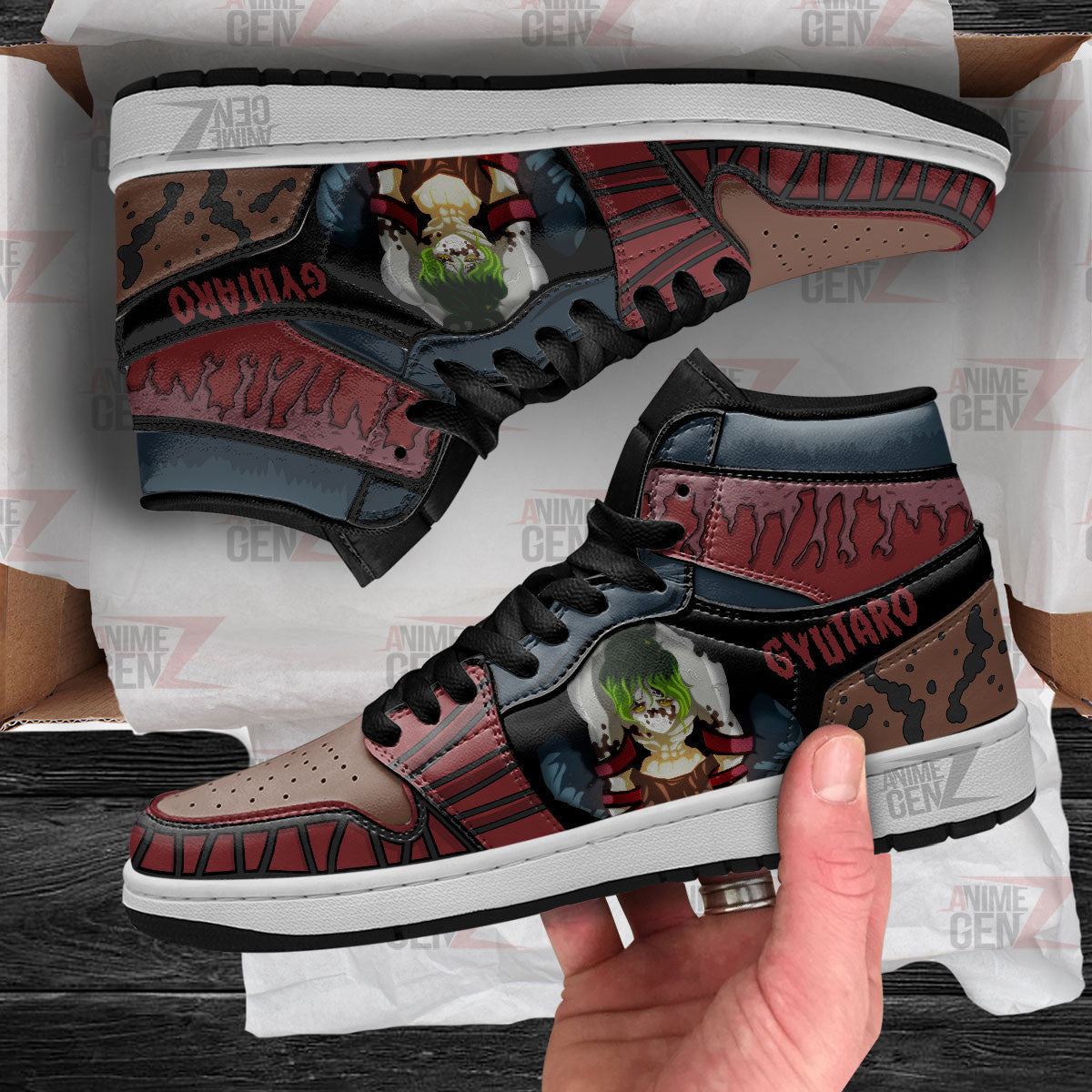 Demon Slayers Gyutaro JD Sneakers Custom Anime Shoes