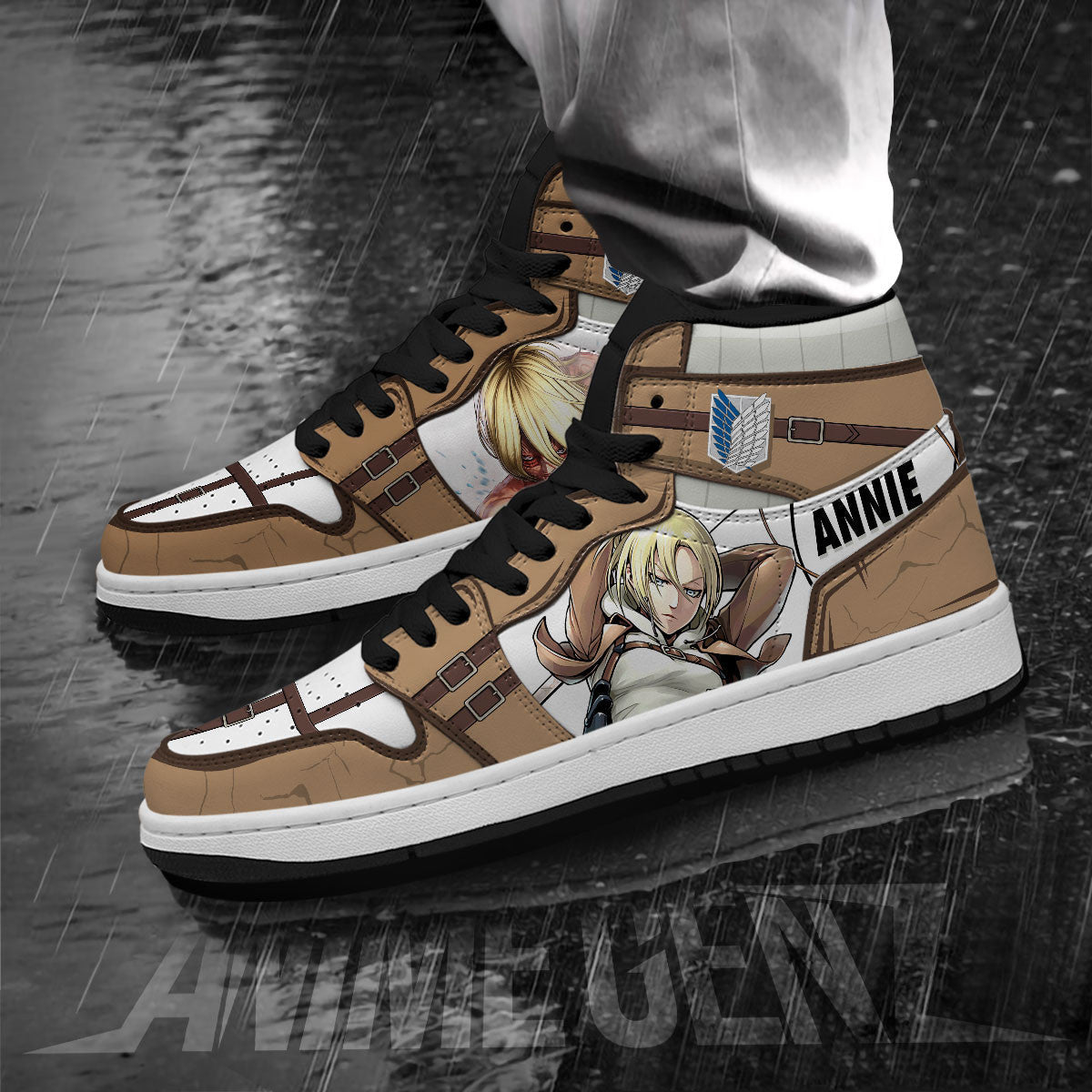 Attack On Titan JD Sneakers Annie Leonhart Custom Anime Shoes