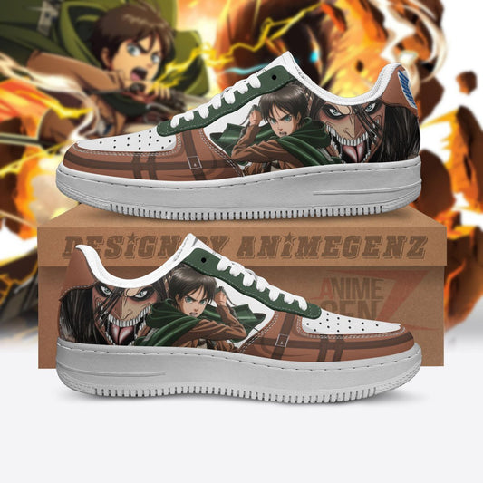 Attack On Titan Eren Yeager Air Sneakers Custom Anime Shoes