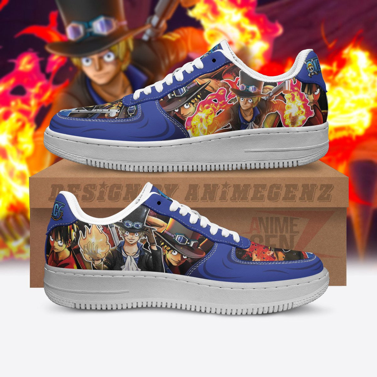 One Piece Sabo Air Sneakers Custom Anime Shoes