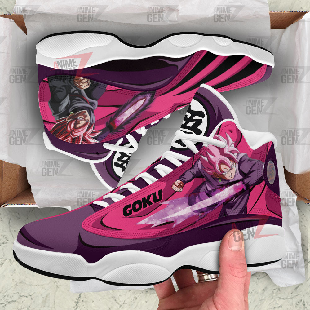 Dragon Ball Sneakers Goku Black Rose Air Jordan 13 Sneakers Custom Anime Shoes