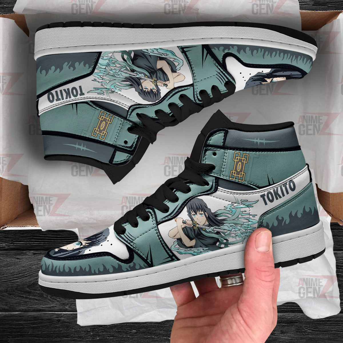 Demon Slayers Muichiro Tokito JD Sneakers Custom Anime Shoes
