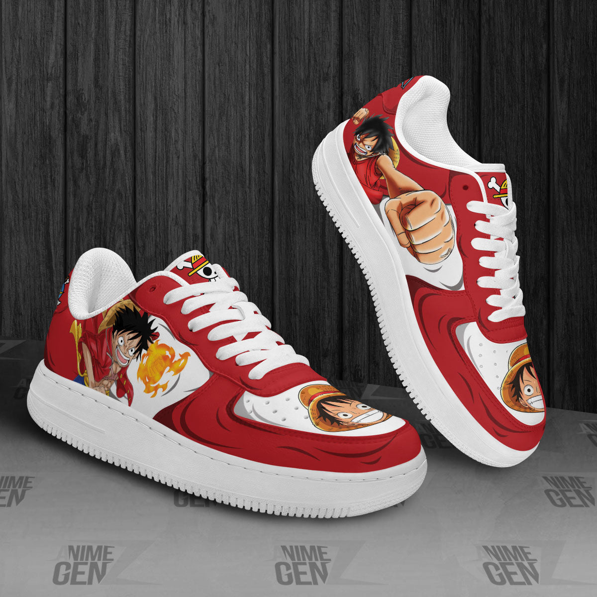 One Piece Lufffy Air Sneakers Custom Anime Shoes