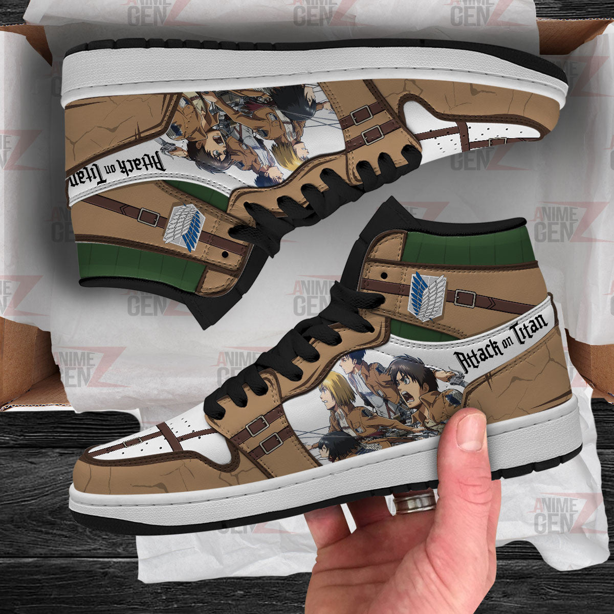 Attack On Titan JD Sneakers Reconnaissance Army Custom Anime Shoes