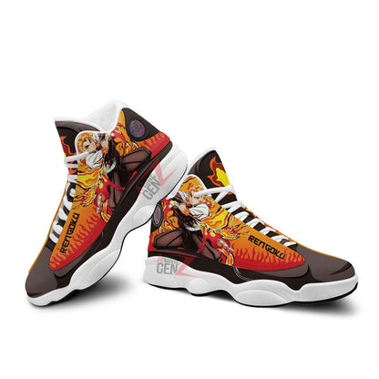 Demon Slayer Air JD13 Sneakers Rengoku Custom Anime Shoes