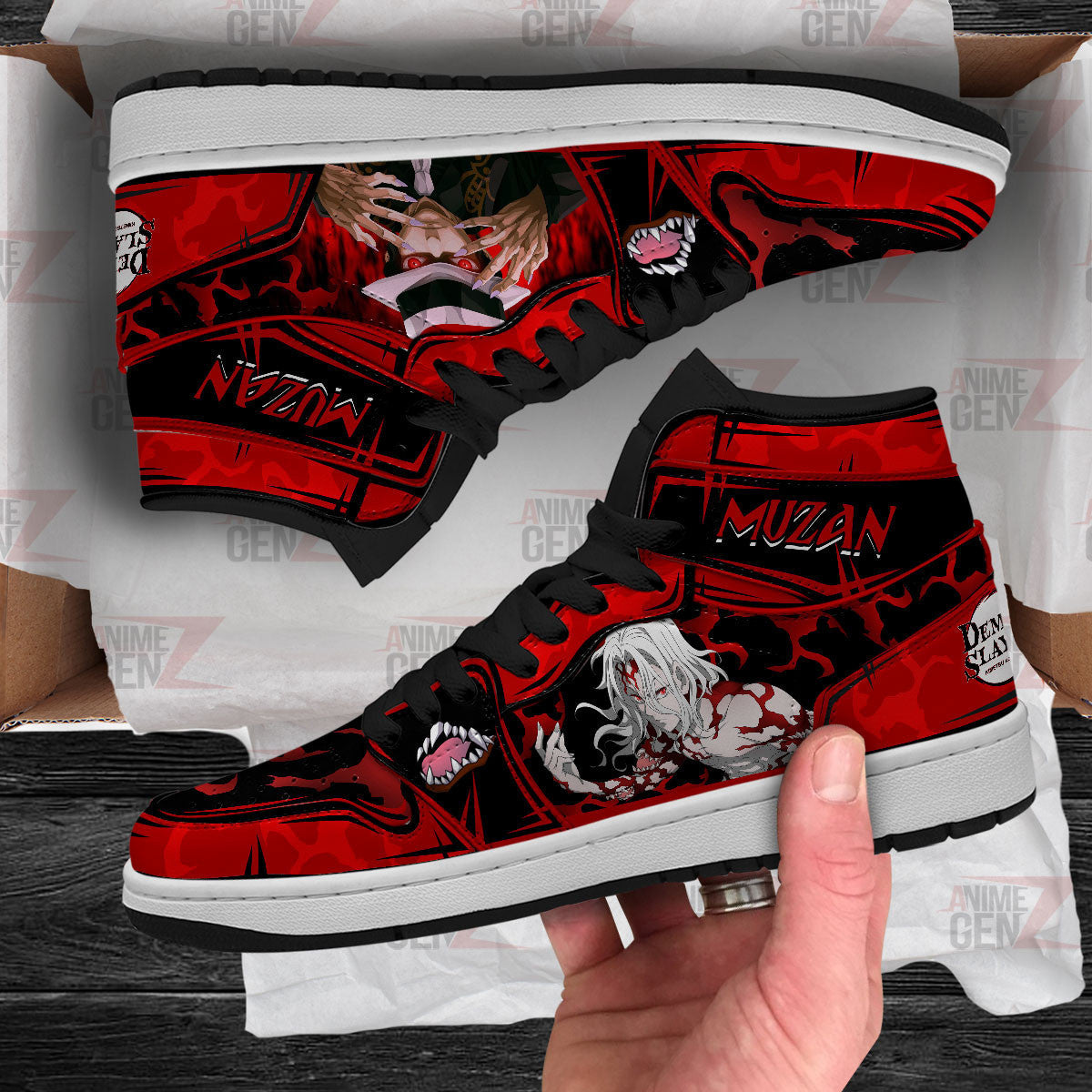 Demon Slayer JD Sneakers Muzan Kibutsuji Custom Anime Shoes