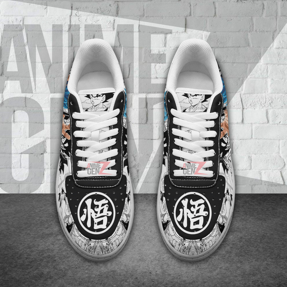 Dragon Ball Goku Blue Sneakers Air Sneakers Custom Anime Shoes