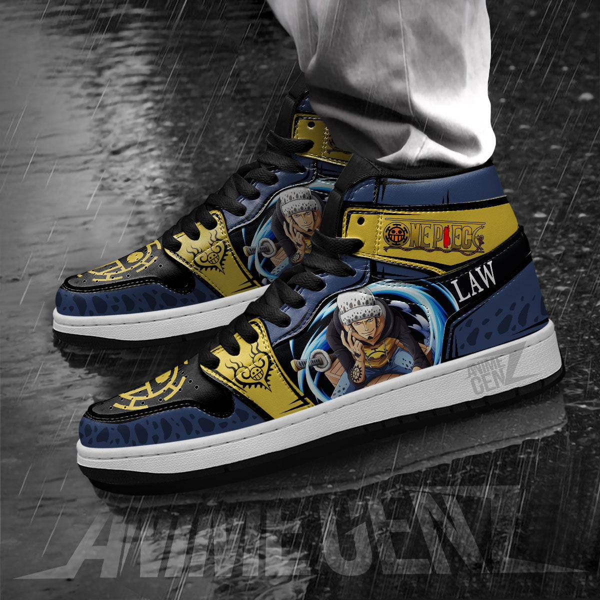 One Piece Trafalgar D. Water Law JD Sneakers Custom Anime Shoes