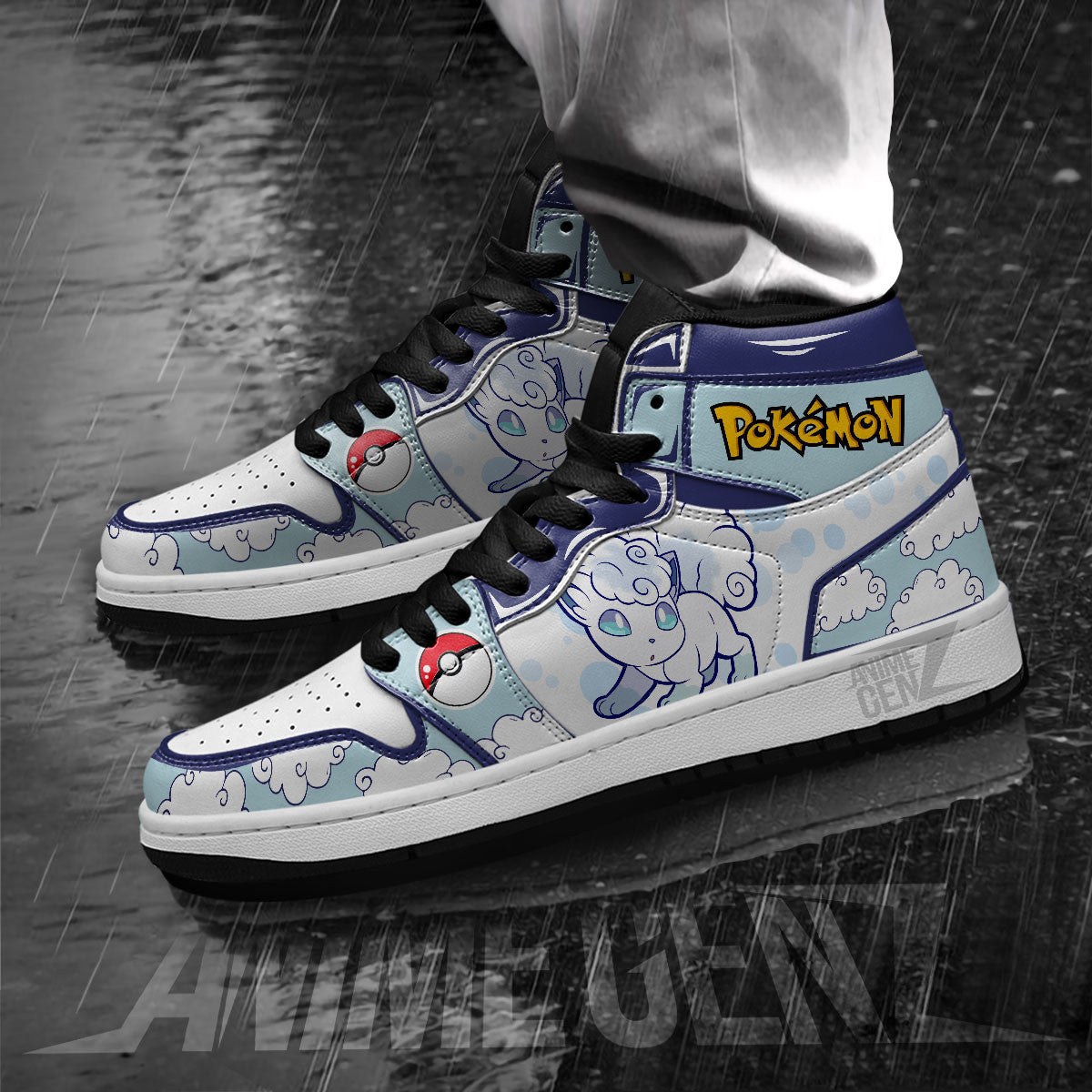 Pokemon Vulpix alola JD Sneakers Custom Pokemon Anime Shoes