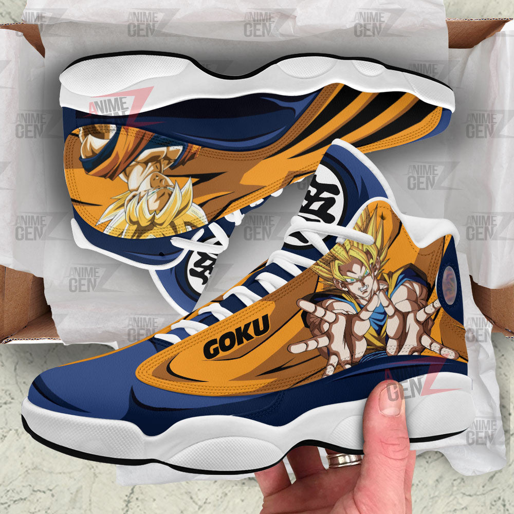 Dragon Ball Goku Super Saiyan 2 Air Jordan 13 Sneakers Custom Anime Shoes