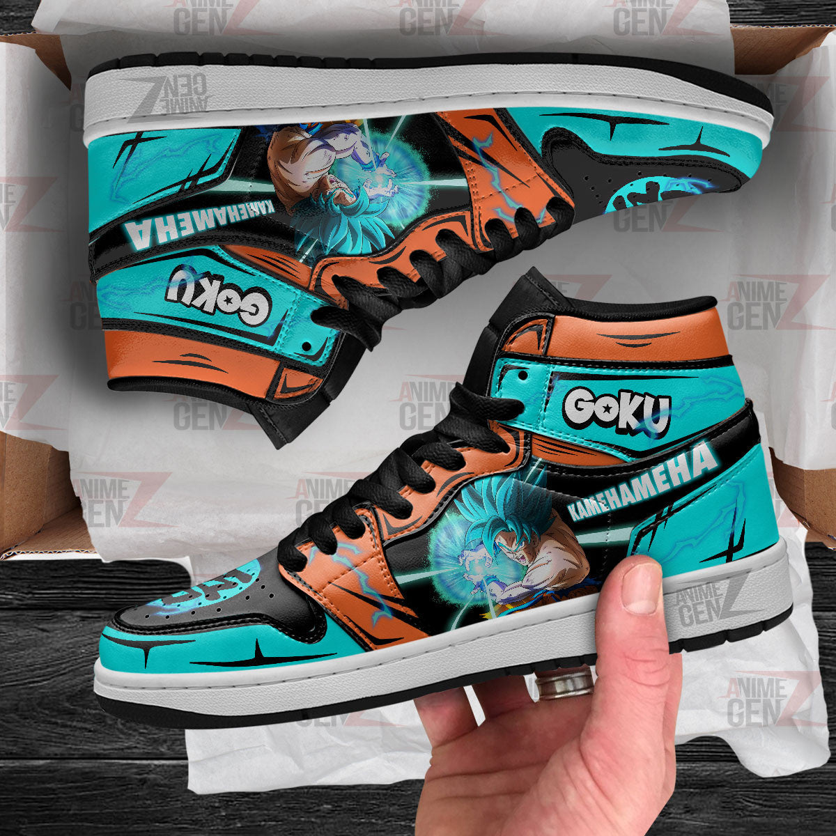 Dragon Ball Son Goku Blue JD Sneakers Custom Anime Shoes