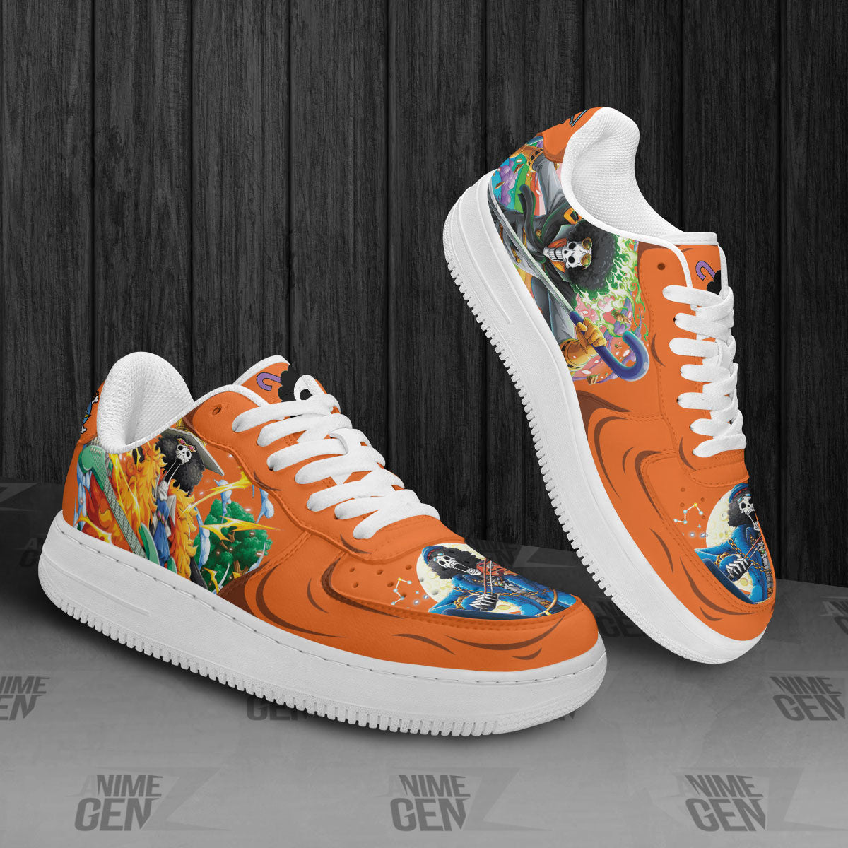 One Piece Brook Air Sneakers Custom Anime Shoes