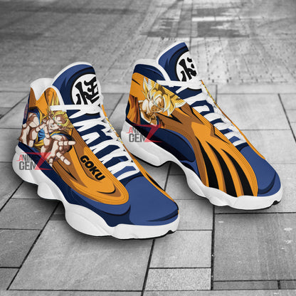 Dragon Ball Goku Super Saiyan 2 Air Jordan 13 Sneakers Custom Anime Shoes