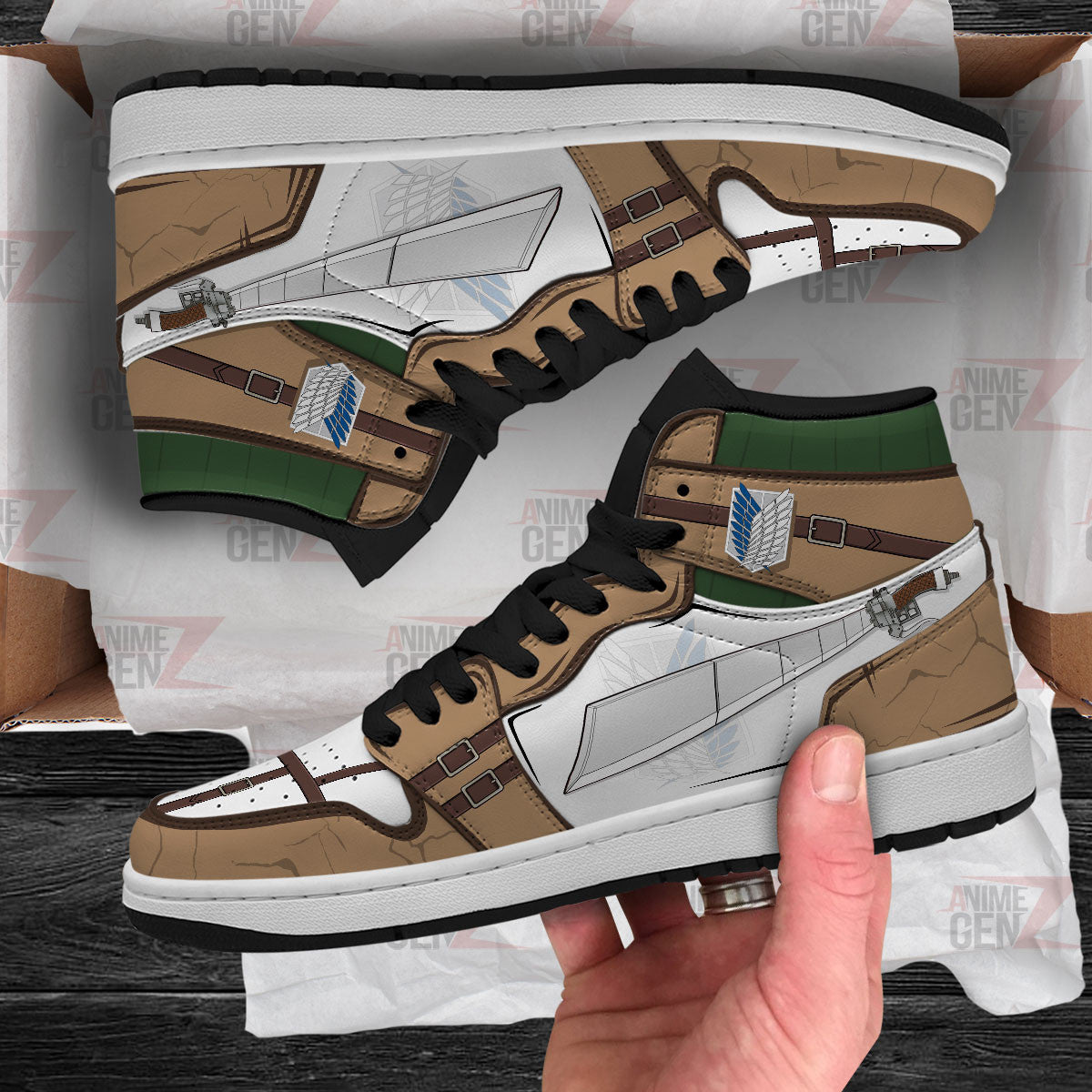 Attack On Titan JD Sneakers Reconnaissance Army Custom Anime Shoes