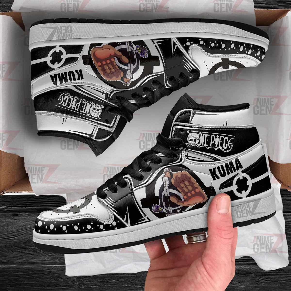 One Piece Bartholomew Kuma JD Sneakers Custom Anime Shoes