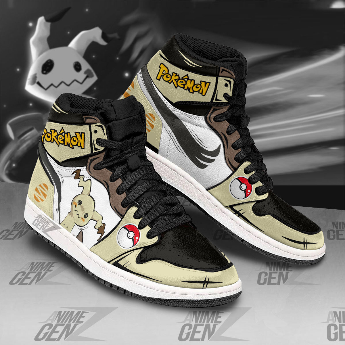 Pokemon Mimikyu JD Sneakers Custom Pokemon Anime Shoes
