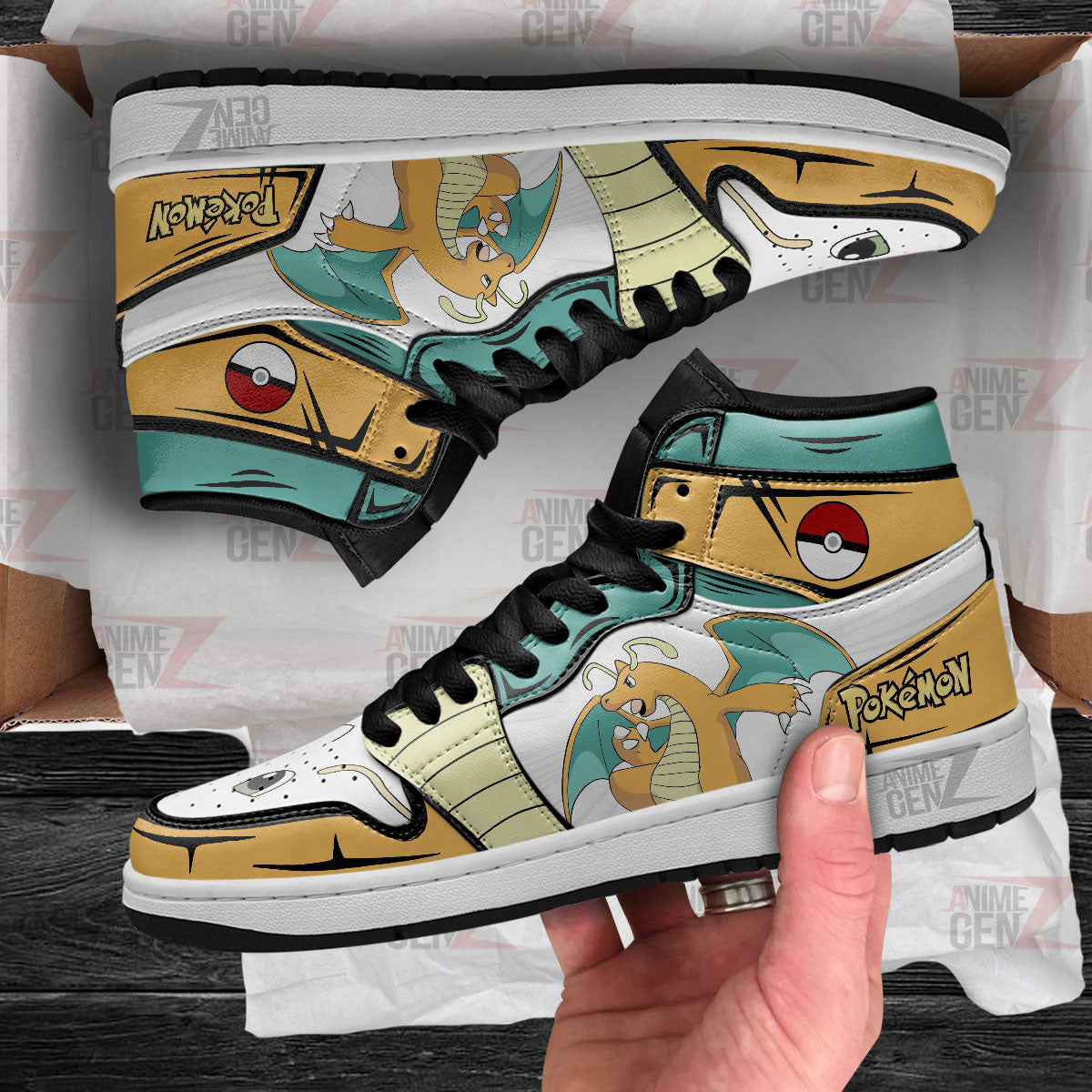 Pokemon Dragonite JD Sneakers Custom Anime Shoes