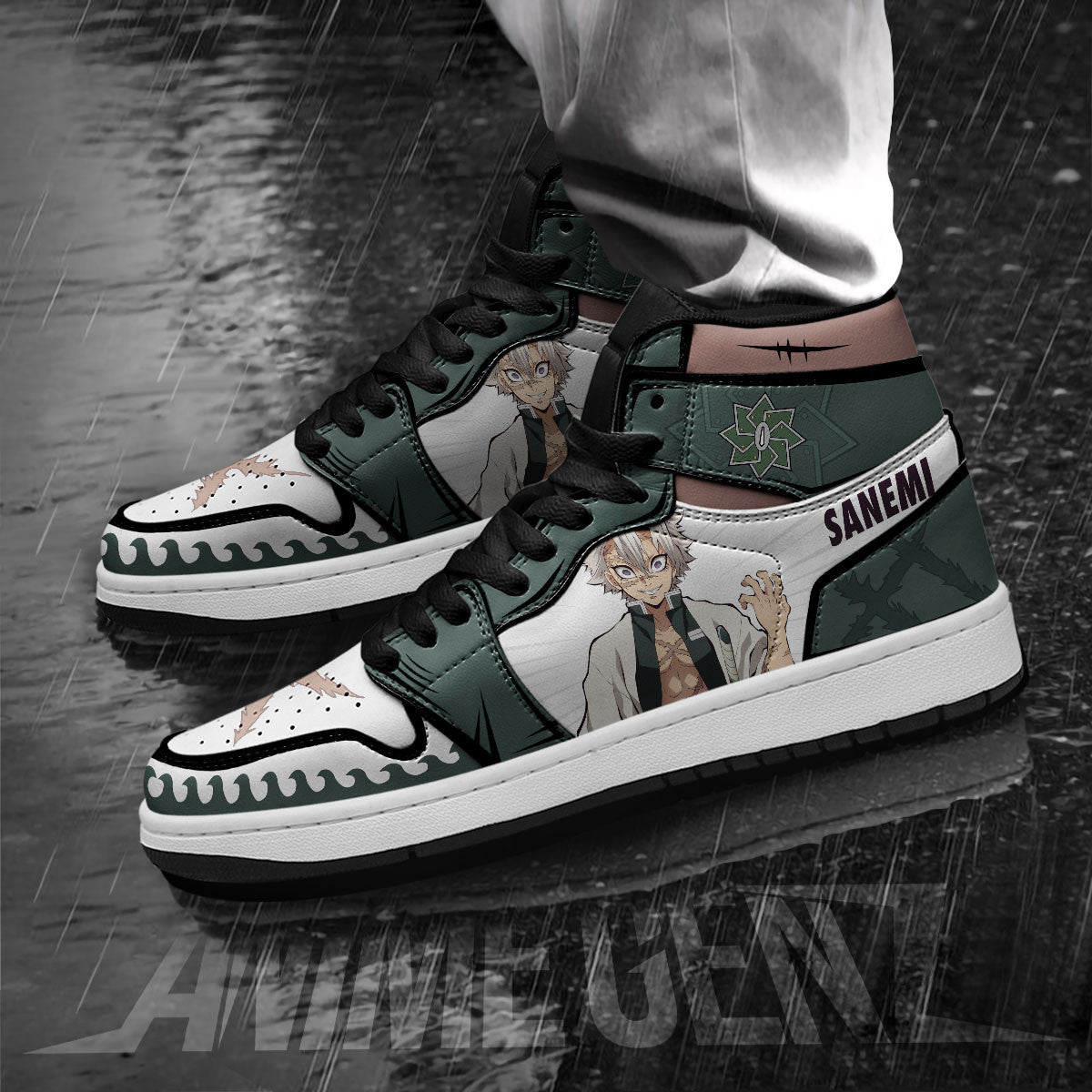 Demon Slayers Sanemi Shinazugawa JD Sneakers Custom Anime Shoes