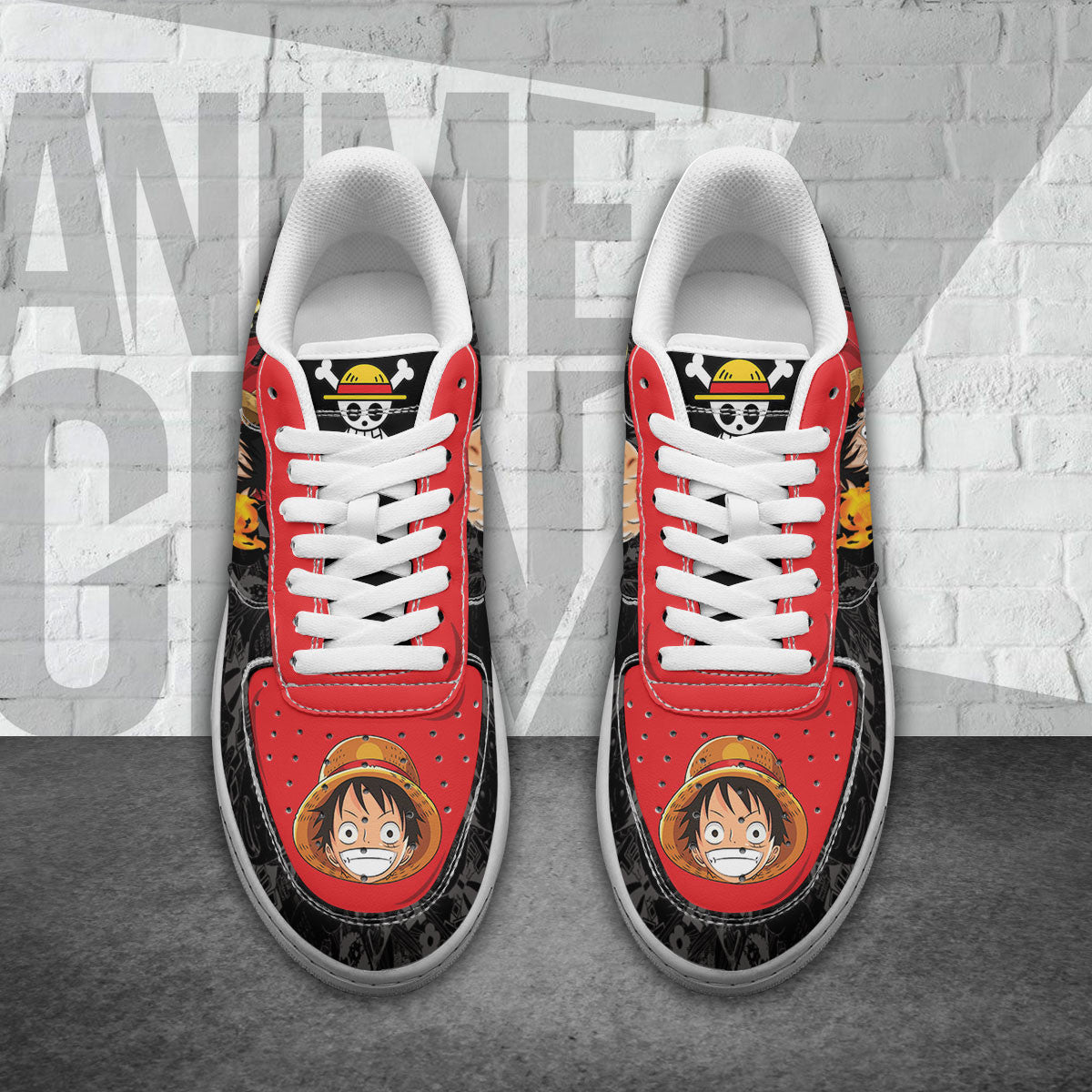 One Piece Lufffy Punch Air Sneakers Custom Anime Shoes
