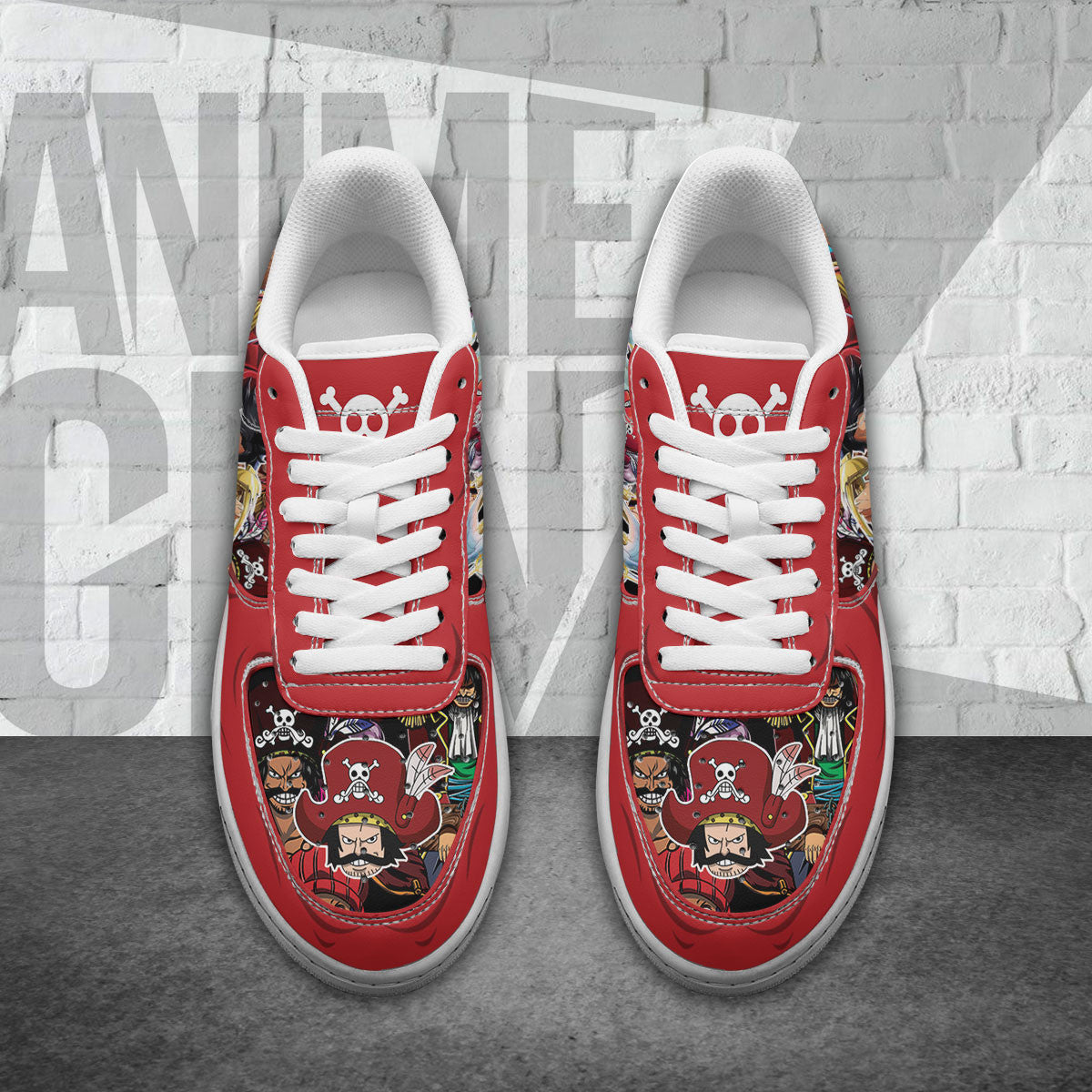One Piece Gol D Roger Air Sneakers Custom Anime Shoes
