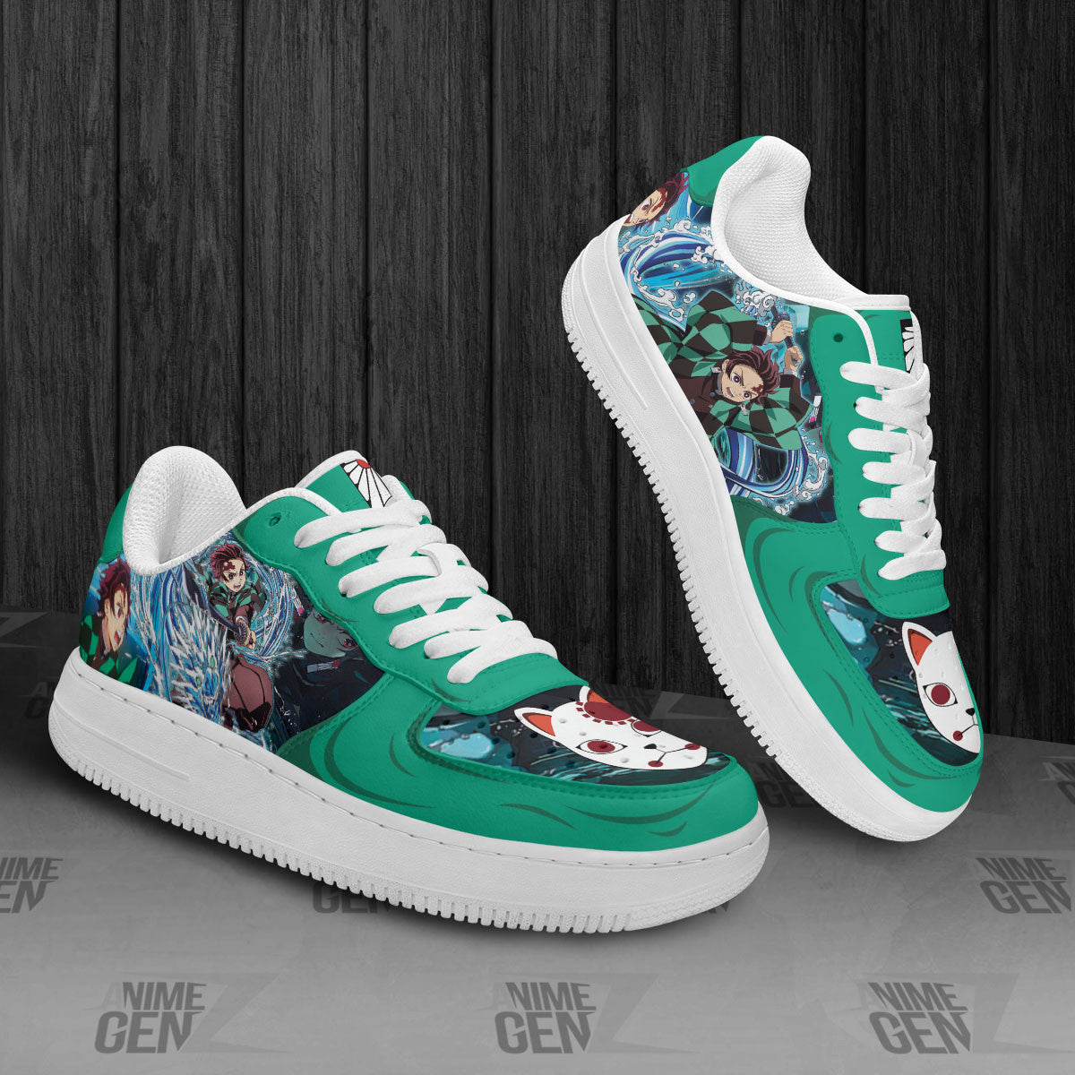 Demon Slayer Tajiro Air Sneakers Water Breathing Custom Anime Shoes