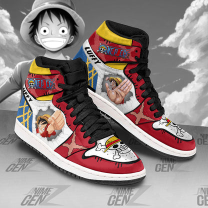 One Piece Monkey D.Luffy JD Sneakers Custom Anime Shoes