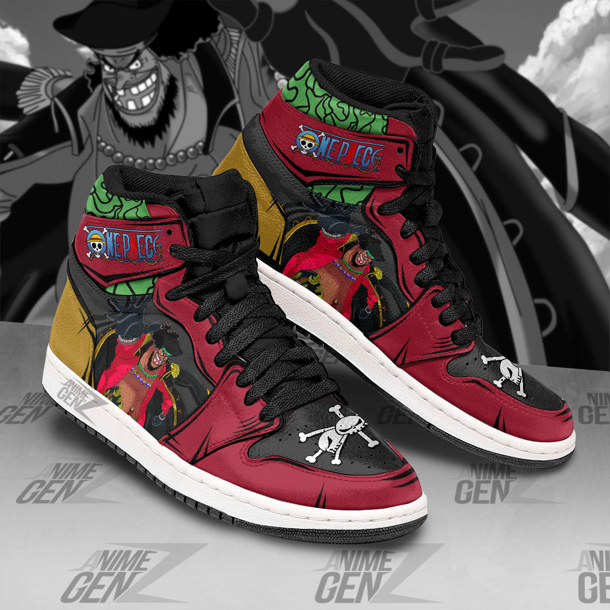 One Piece Marshall D. Teach JD Sneakers Custom Anime Shoes
