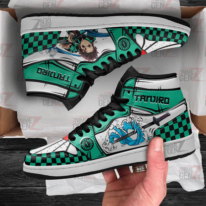 Demon Slayer JD Sneakers Tanjiro Water Breathing Custom Anime Shoes