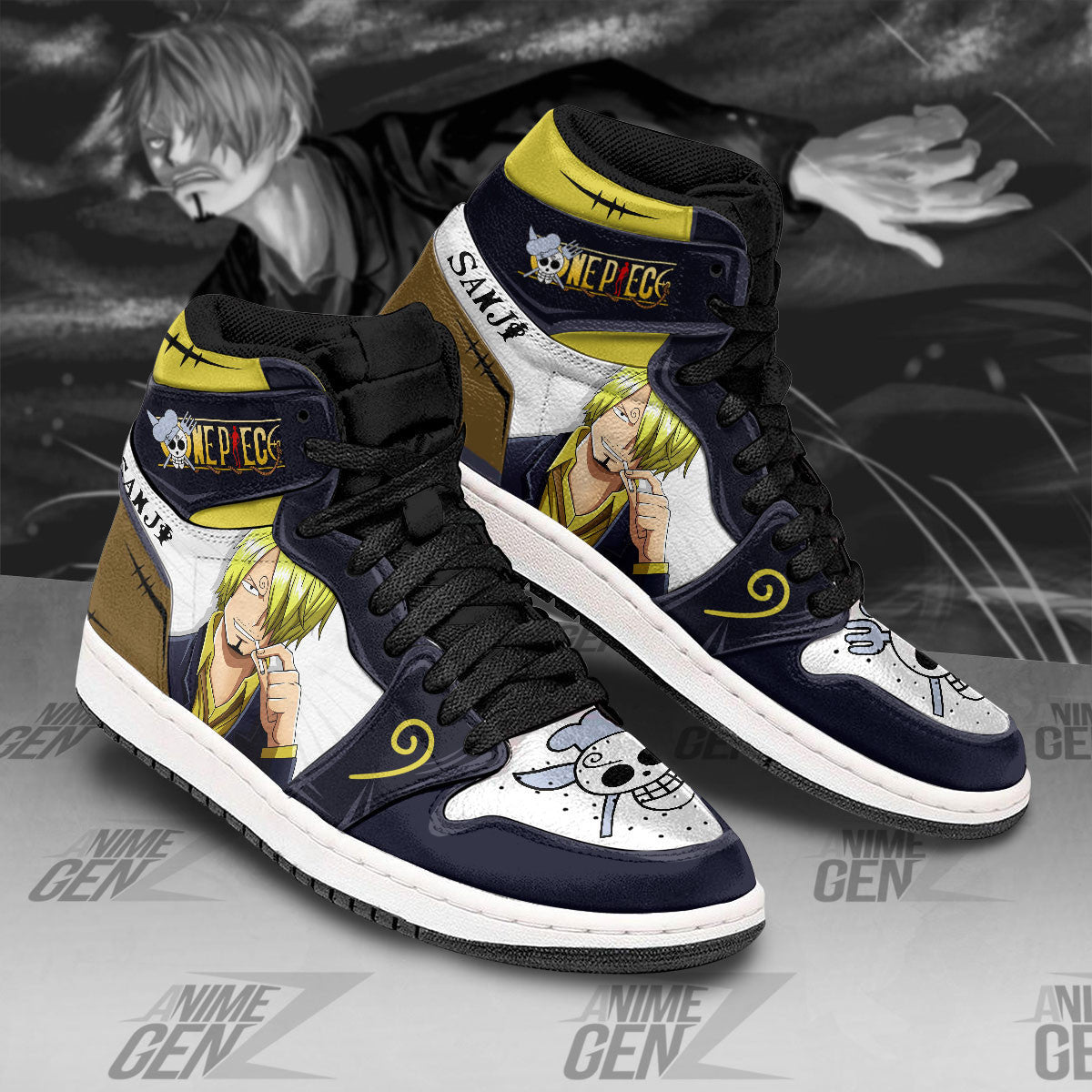 One Piece Sanji JD Sneakers Custom Anime Shoes