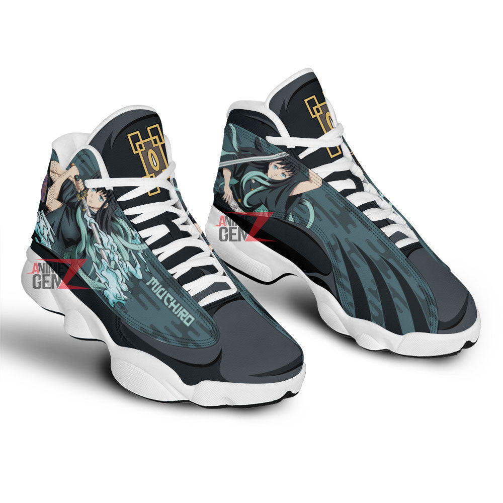 Demon Slayers JD13 Sneakers Muichiro Tokito Air Jordan 13 Custom Anime Shoes