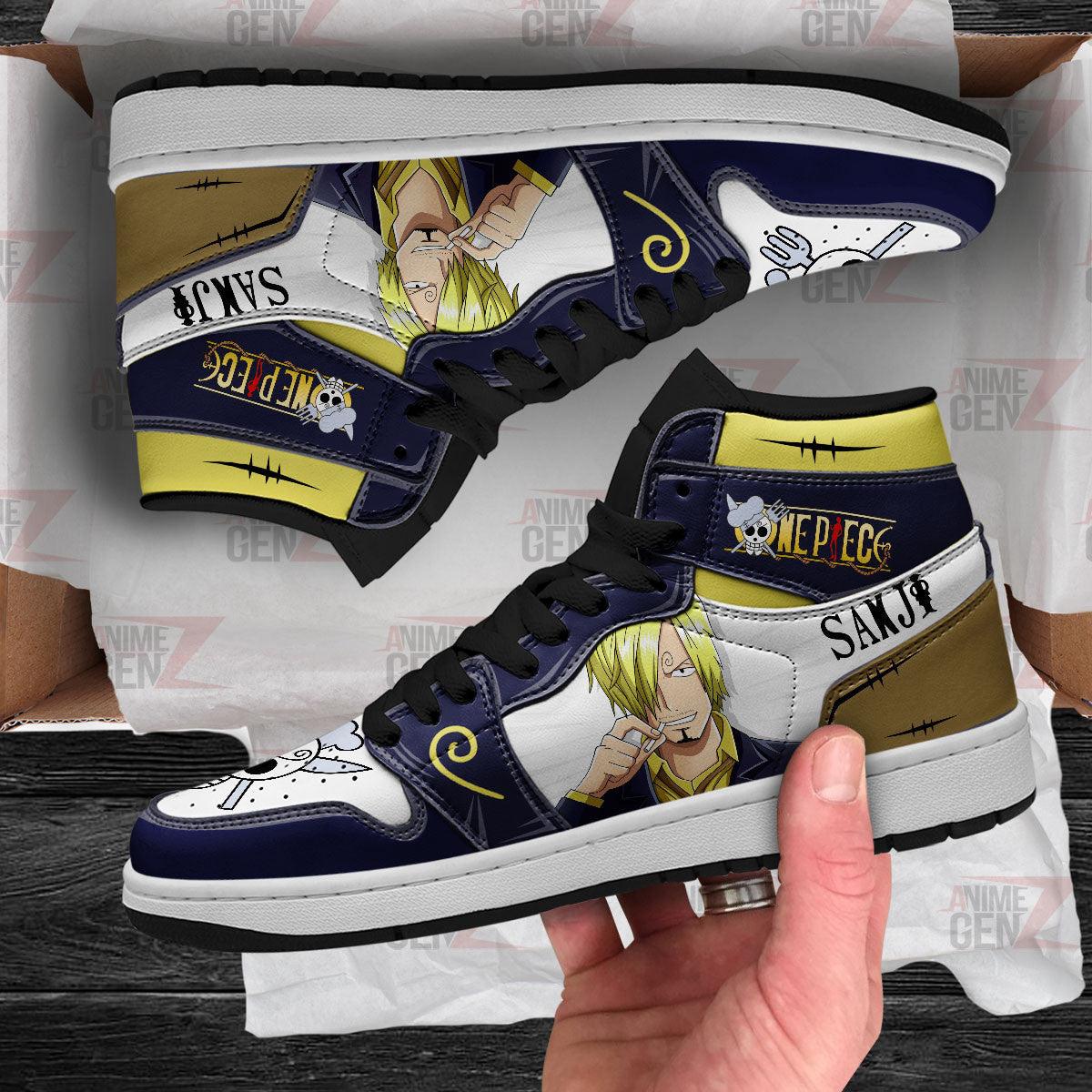 One Piece Sanji JD Sneakers Custom Anime Shoes