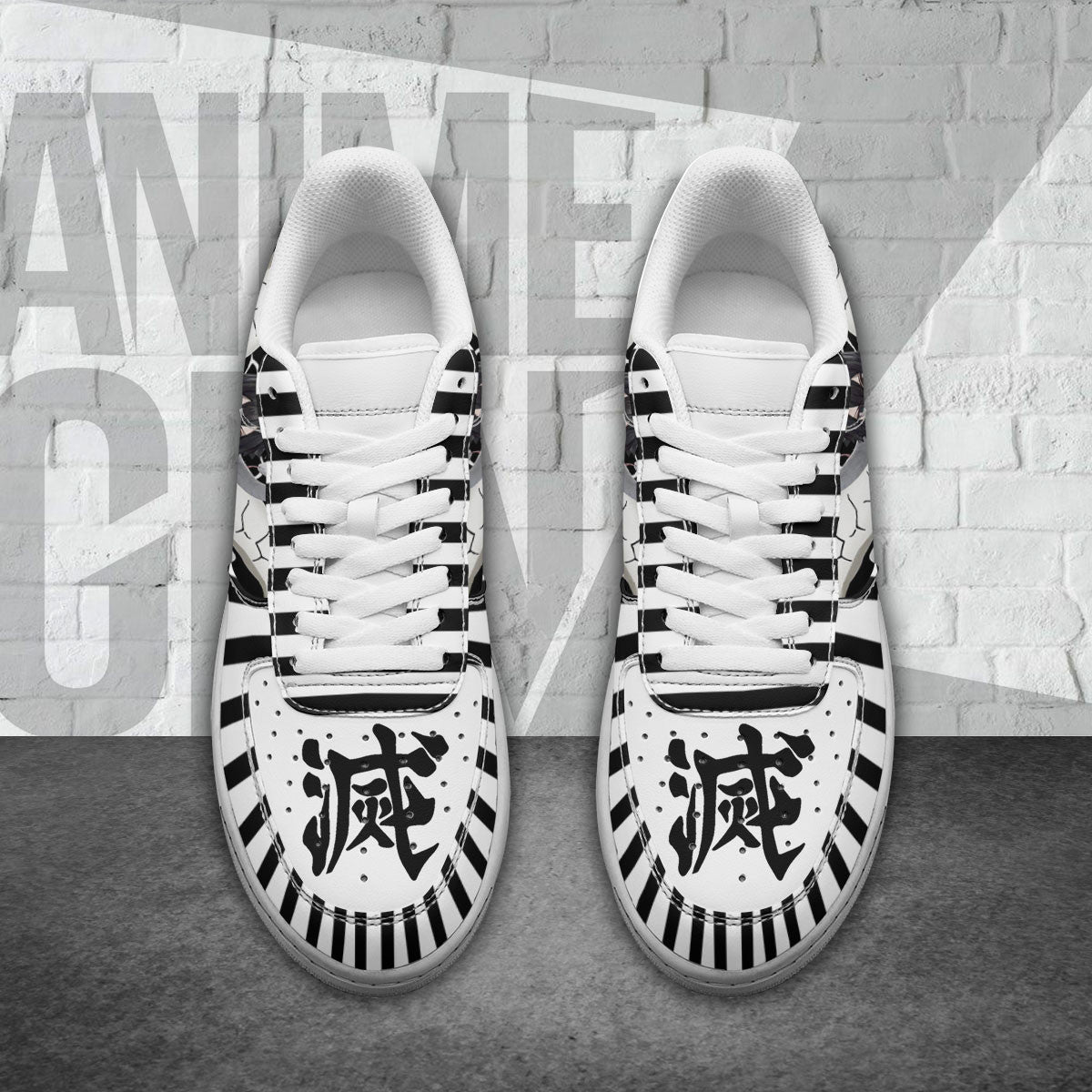 Demon Slayer Obanai Iguro Air Sneakers Custom Anime Shoes
