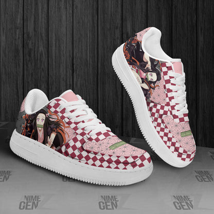Demon Slayer Nezuko symbol Air Sneakers Custom Anime Shoes
