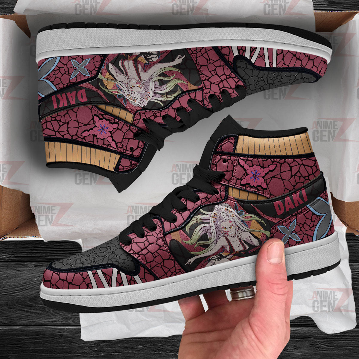 Demon Slayers Daki JD Sneakers Custom Anime Shoes
