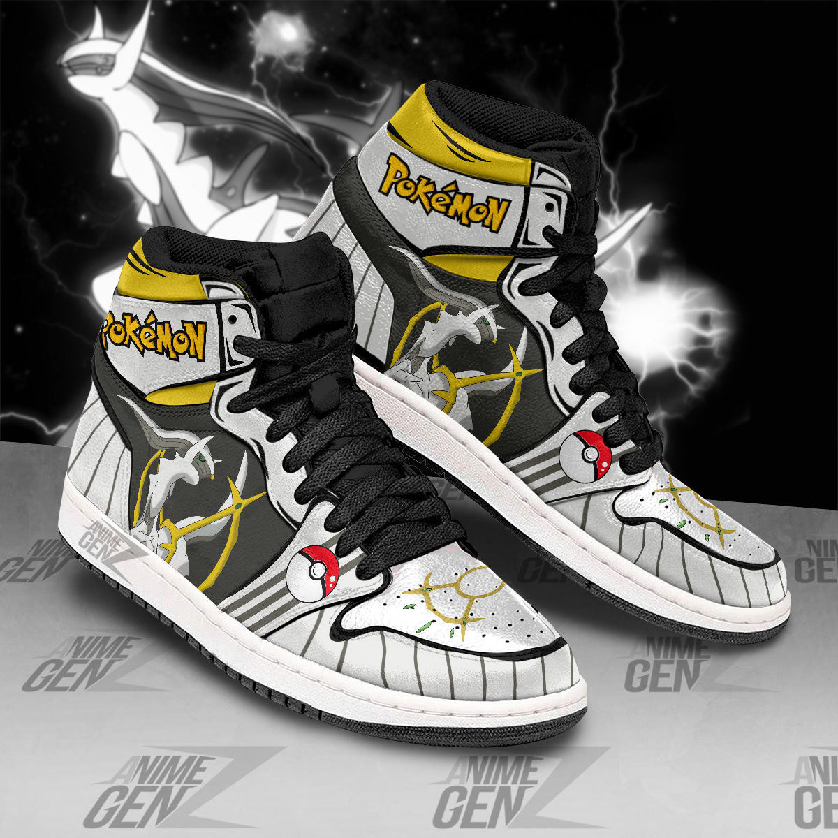 Pokemon Arceus JD Sneakers Custom Pokemon Anime Shoes