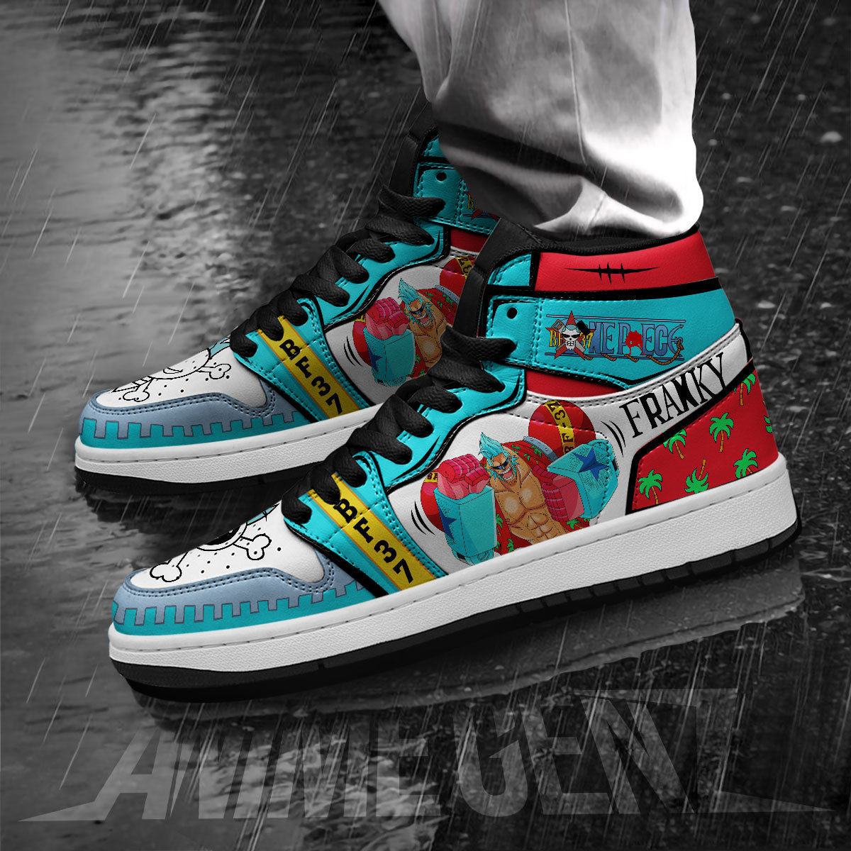 One Piece Franky JD Sneakers Custom Anime Shoes