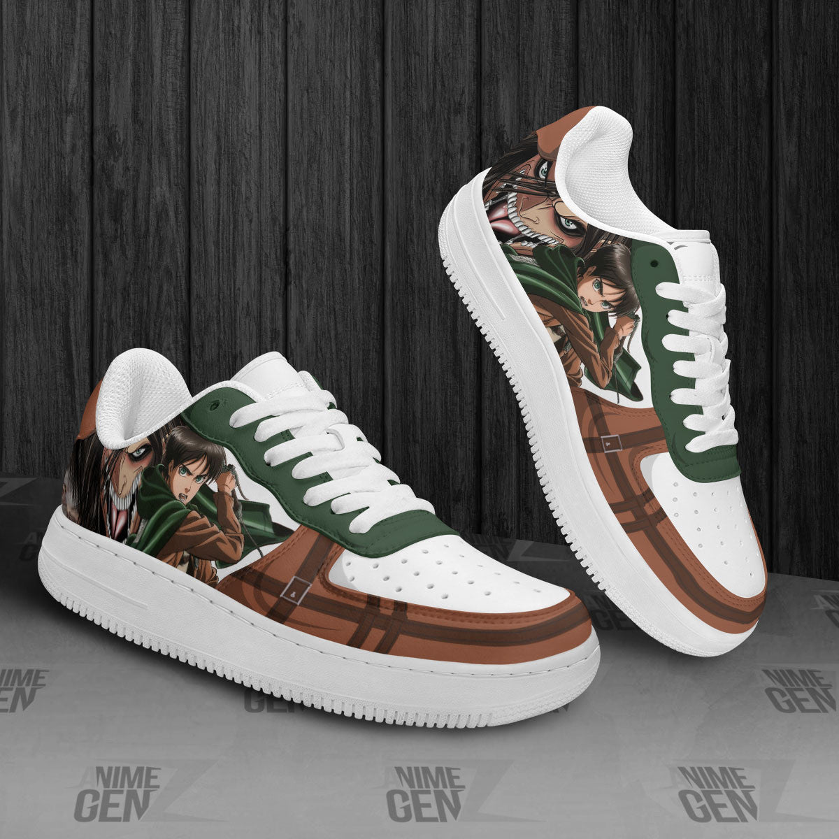 Attack On Titan Eren Yeager Air Sneakers Custom Anime Shoes