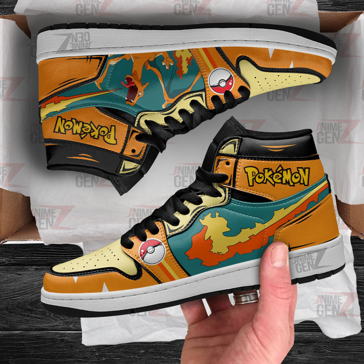 Pokemon Charizard JD Sneakers Custom Pokemon Anime Shoes