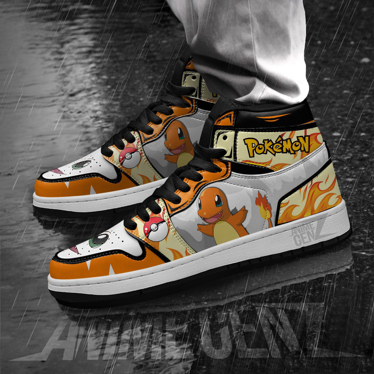 Pokemon Charmander JD Sneakers Custom Pokemon Anime Shoes