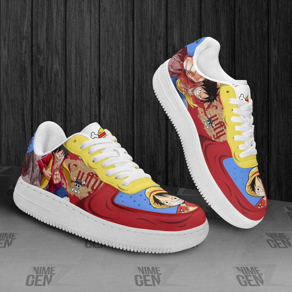 One Piece D.Luffy Air Sneakers Custom Anime Shoes