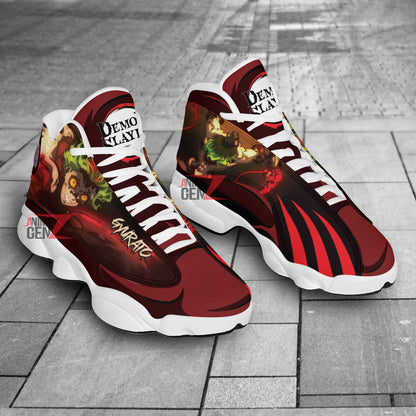 Demon Slayers Gyutaro Air Jordan 13 Custom Anime Shoes