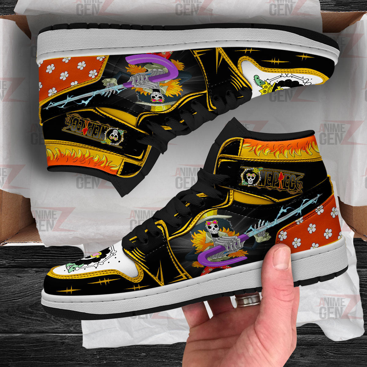 One Piece Brook JD Sneakers Custom Anime Shoes