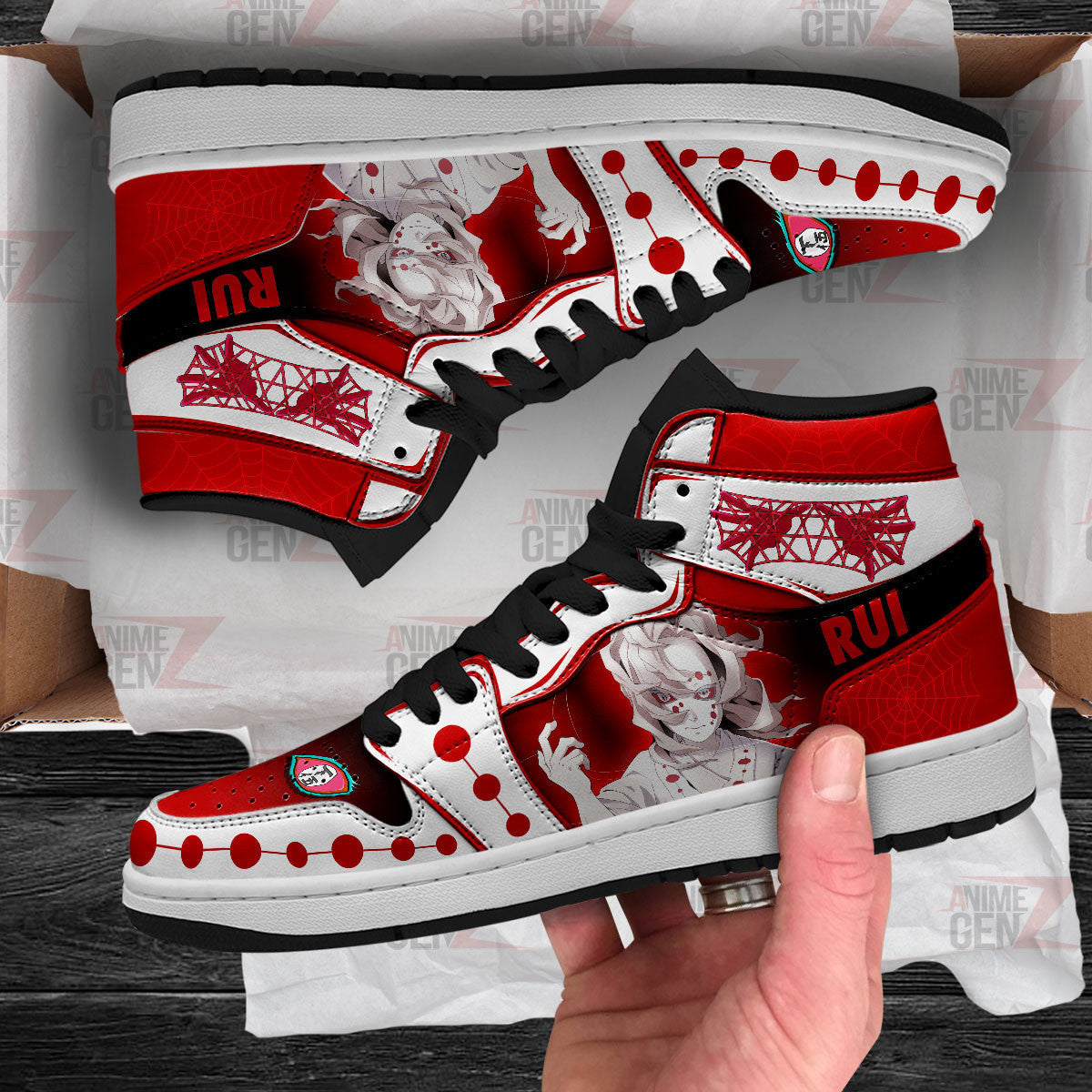 Demon Slayers Rui JD Sneakers Custom Anime Shoes