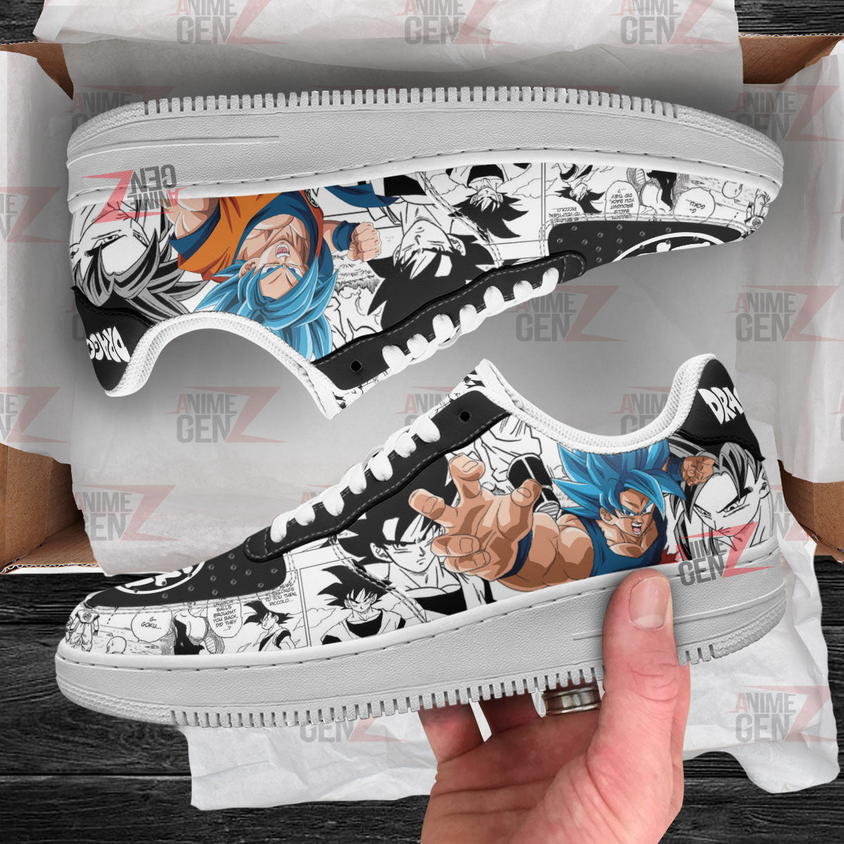 Dragon Ball Goku Blue Sneakers Air Sneakers Custom Anime Shoes