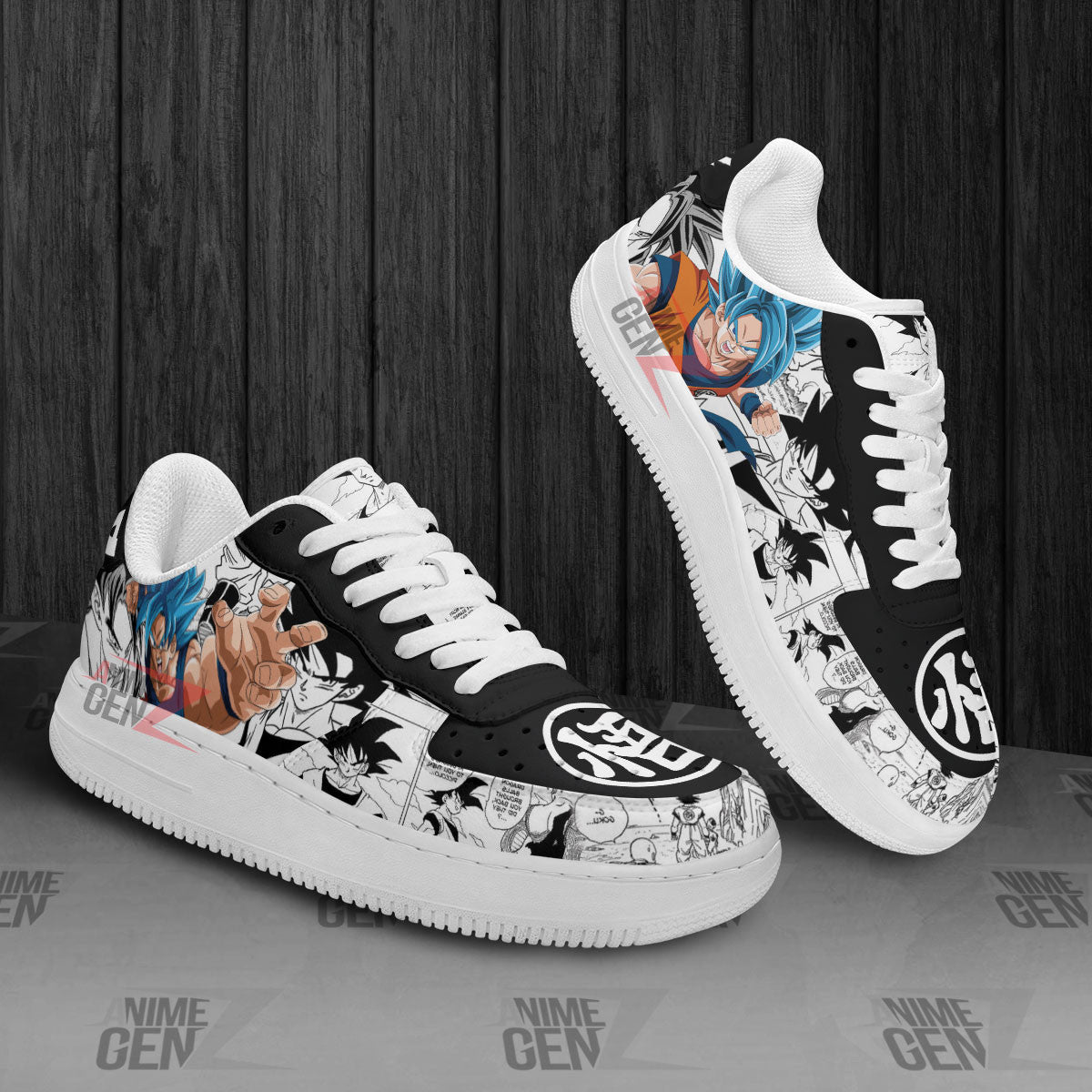 Dragon Ball Goku Blue Sneakers Air Sneakers Custom Anime Shoes